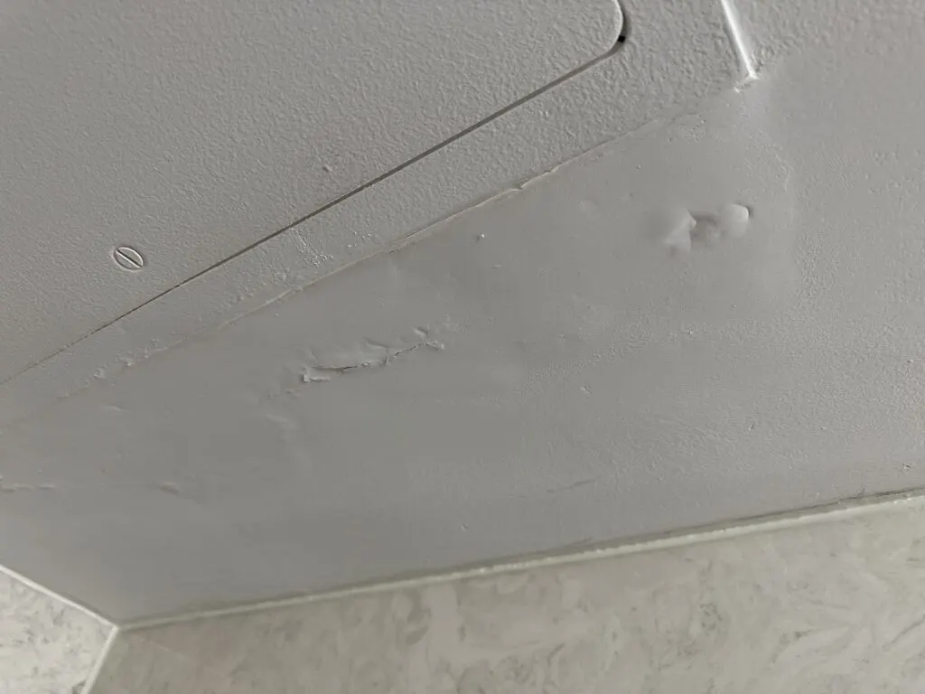 Ceiling discoveration from what I assume is water.