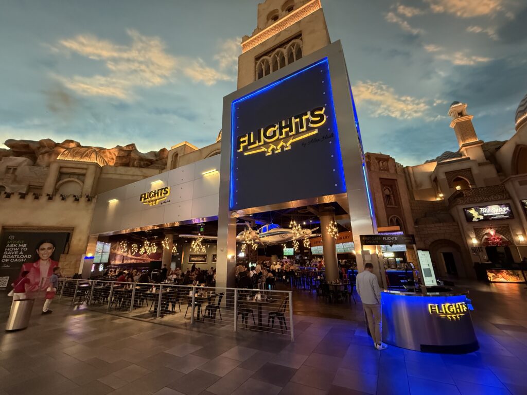 Exterior of Flights in the Miracle Mile Shops.