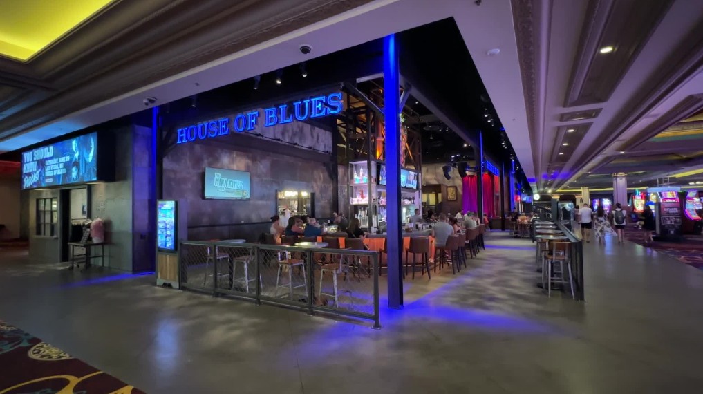 Exterior of HOuse of Blues at Mandalay Bay. 