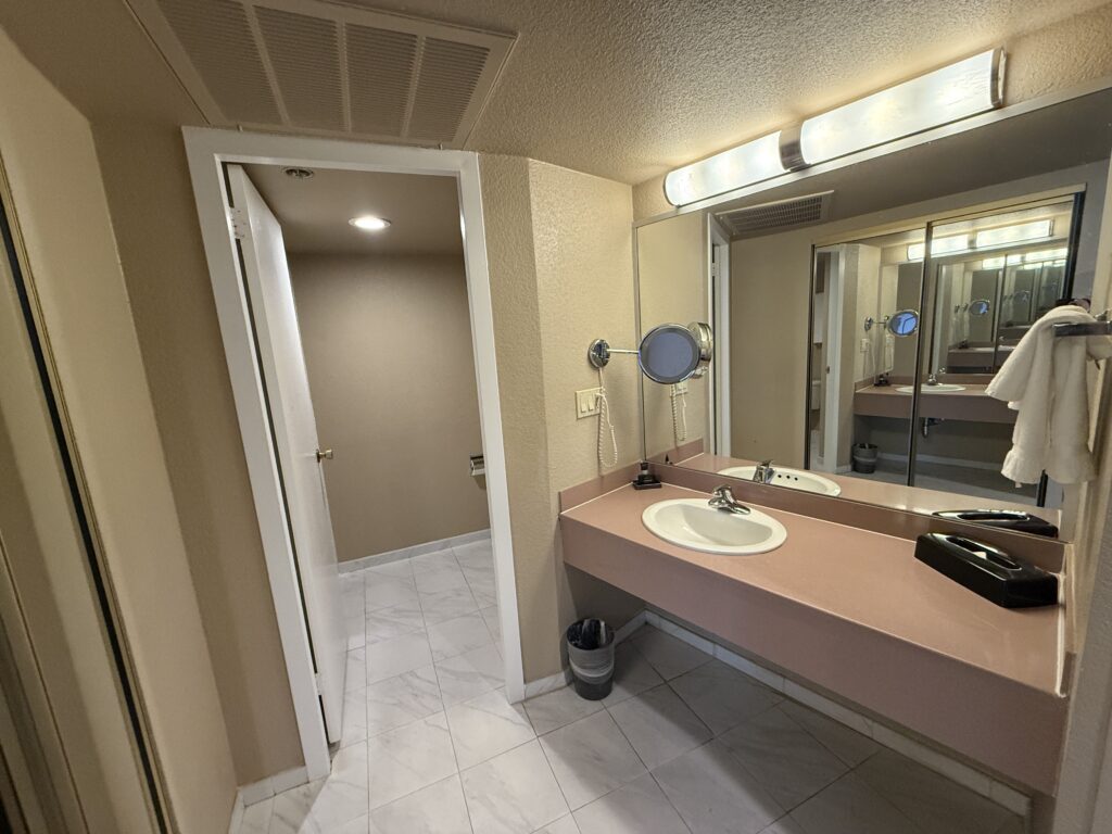 Single Sink Vanity in the bathroom at Westgate. 