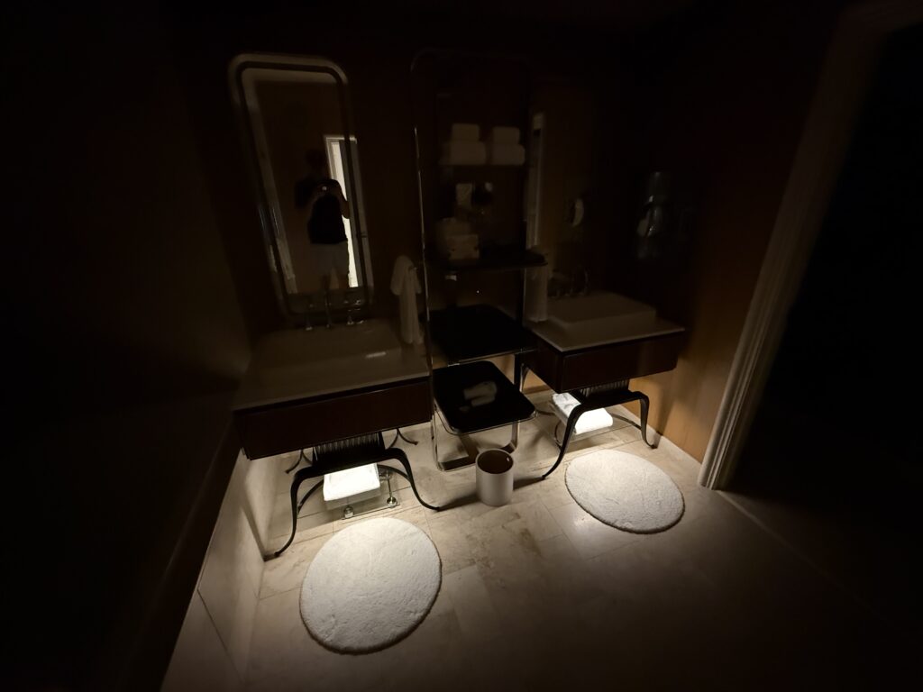 Bathroom under-vanity nightlight. 