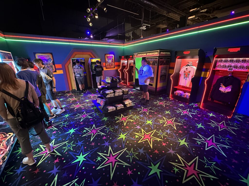 An arcade themed room.