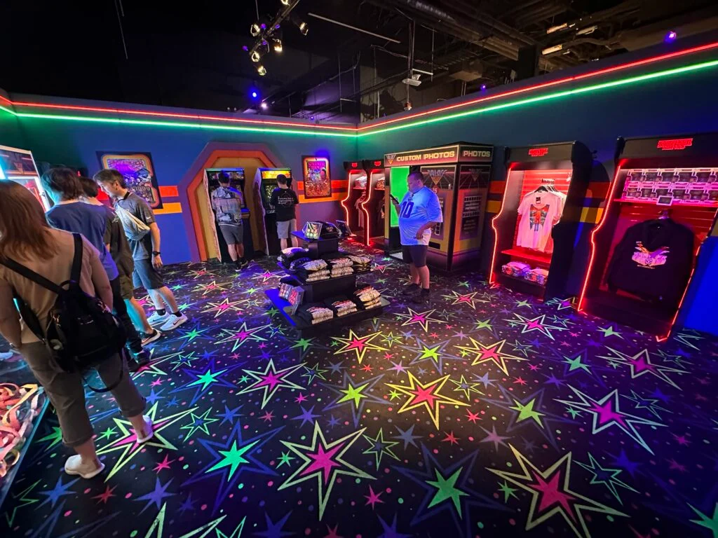 An arcade themed room.