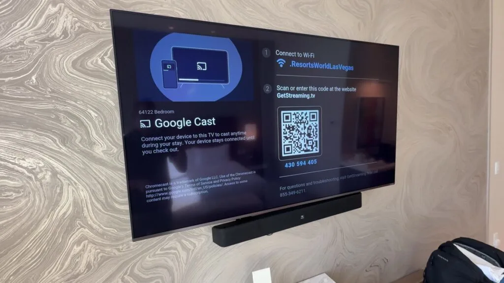 TV displaying option to stream from your phone. 