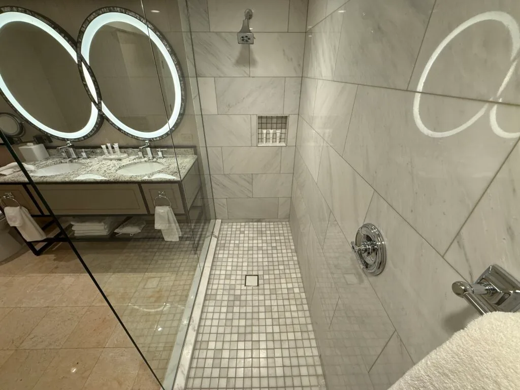 Another view of the shower from inside of it. 