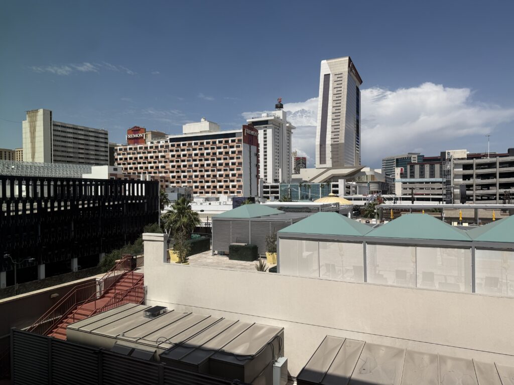 The View from my room, which is Circa, Fremont, and other casinos.