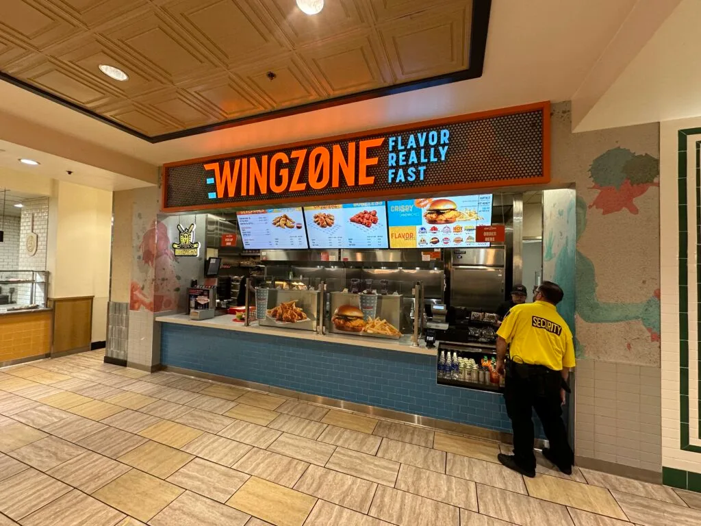 exterior facade of Wingzone. 