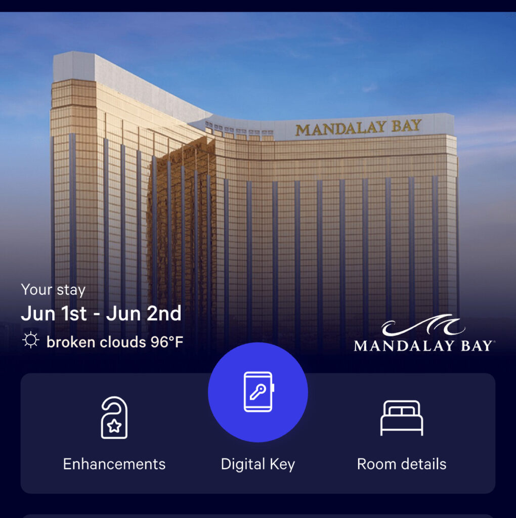A screenshot of the digital key on my cell phone.