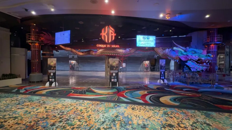 Exterior of Ka theater at MGM Grand. 