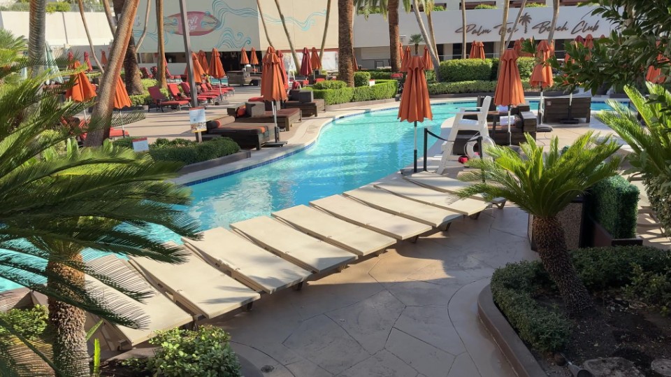 MGM's Lazy River cuts through seating.