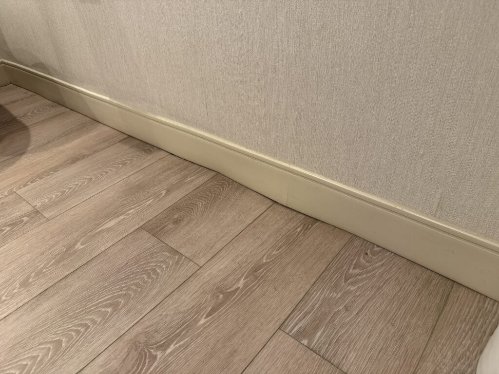 Laminate flooring that looks "wavy".