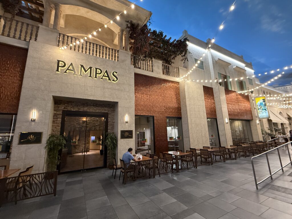 Exterior of Pampas in the Miracle Mile Shops.