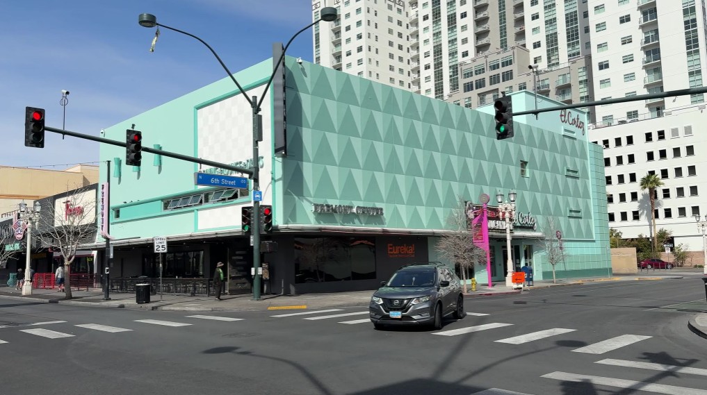 Exterior of the building across the Street from El Cortez that Sushi Ichiban is in. 