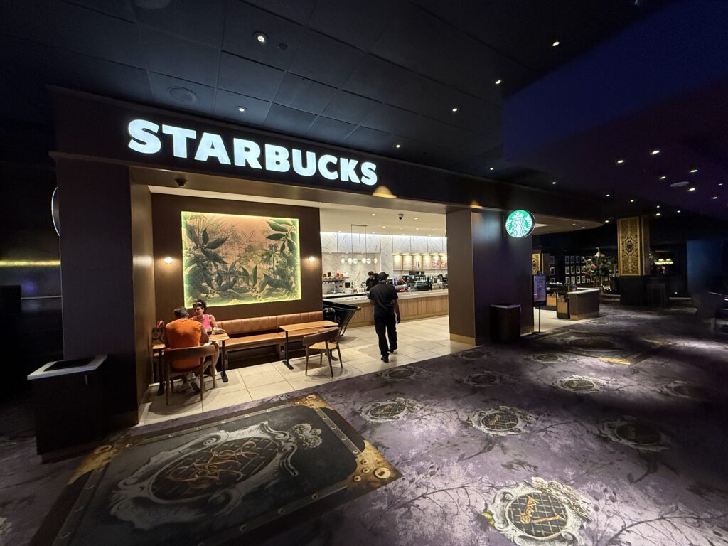 Starbucks exterior, just off the gaming floor. 