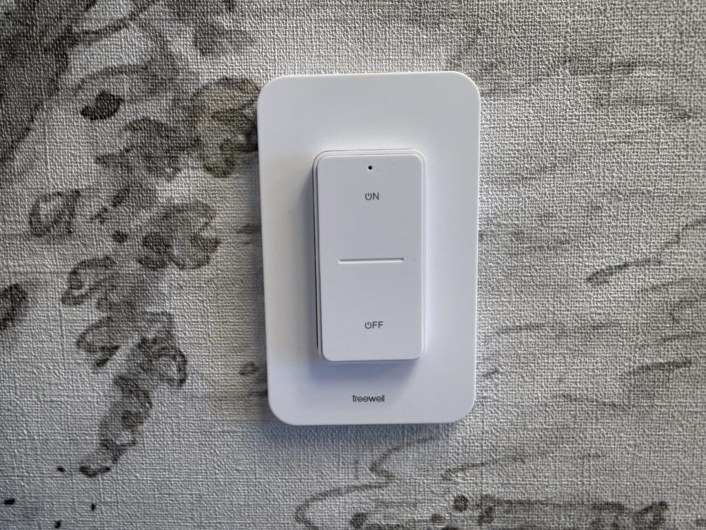 Close up of a new electric light switch. 