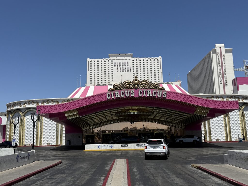 Circus Circus Las Vegas, photographed from the front parking lot.