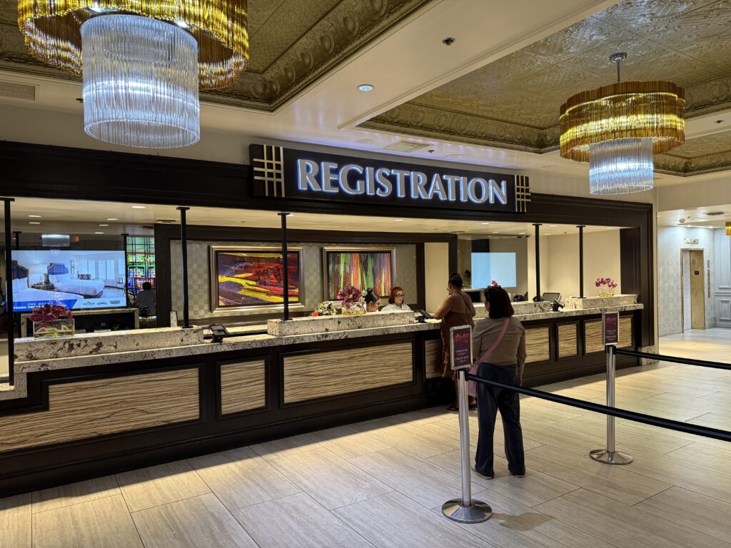 Hotel Registration Desk at The Cal.