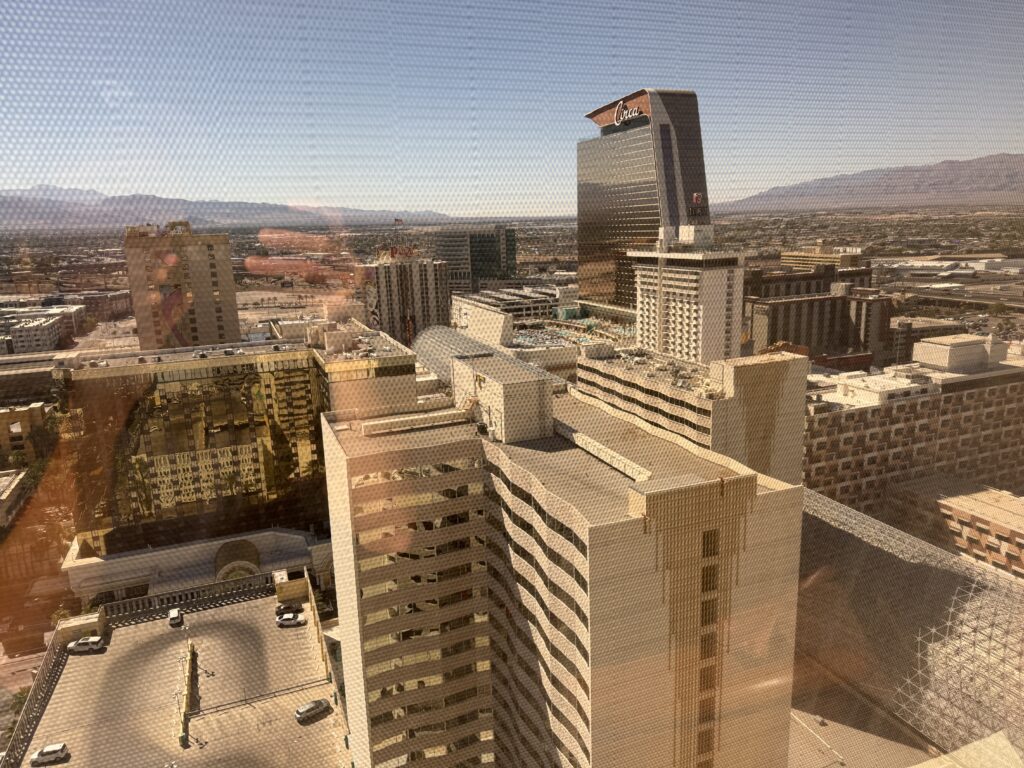 View of 4 Queens, Circa, and Fremont Street from my room.