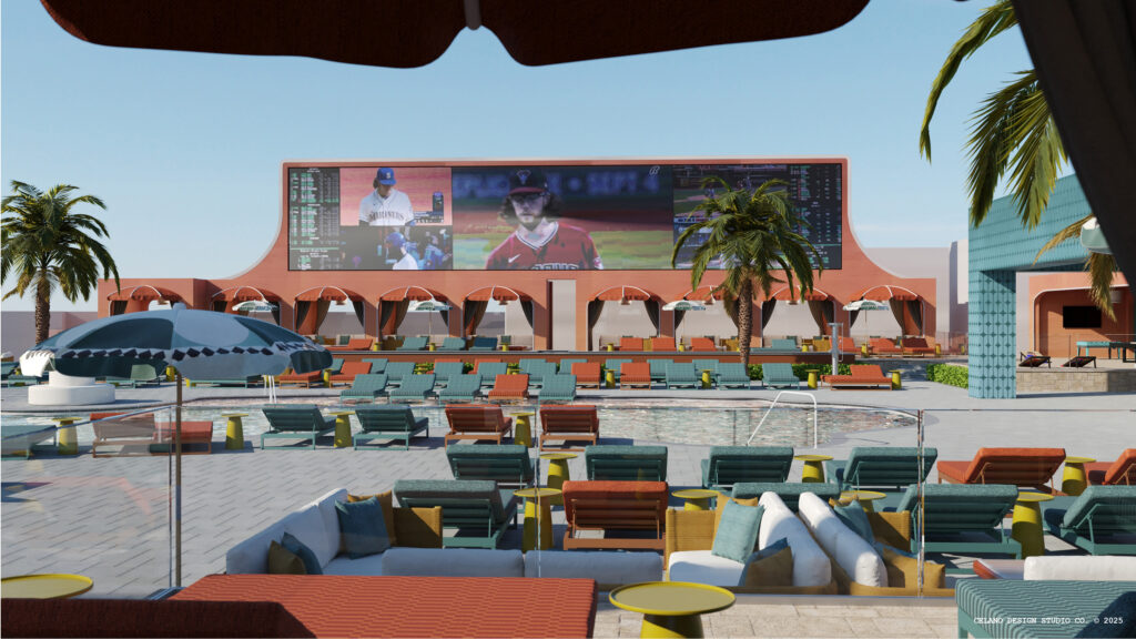 Rendering of Tailgate Beach Club at Mandalay Bay.