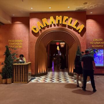 Exterior entrance to Caramella at Planet Hollywood.