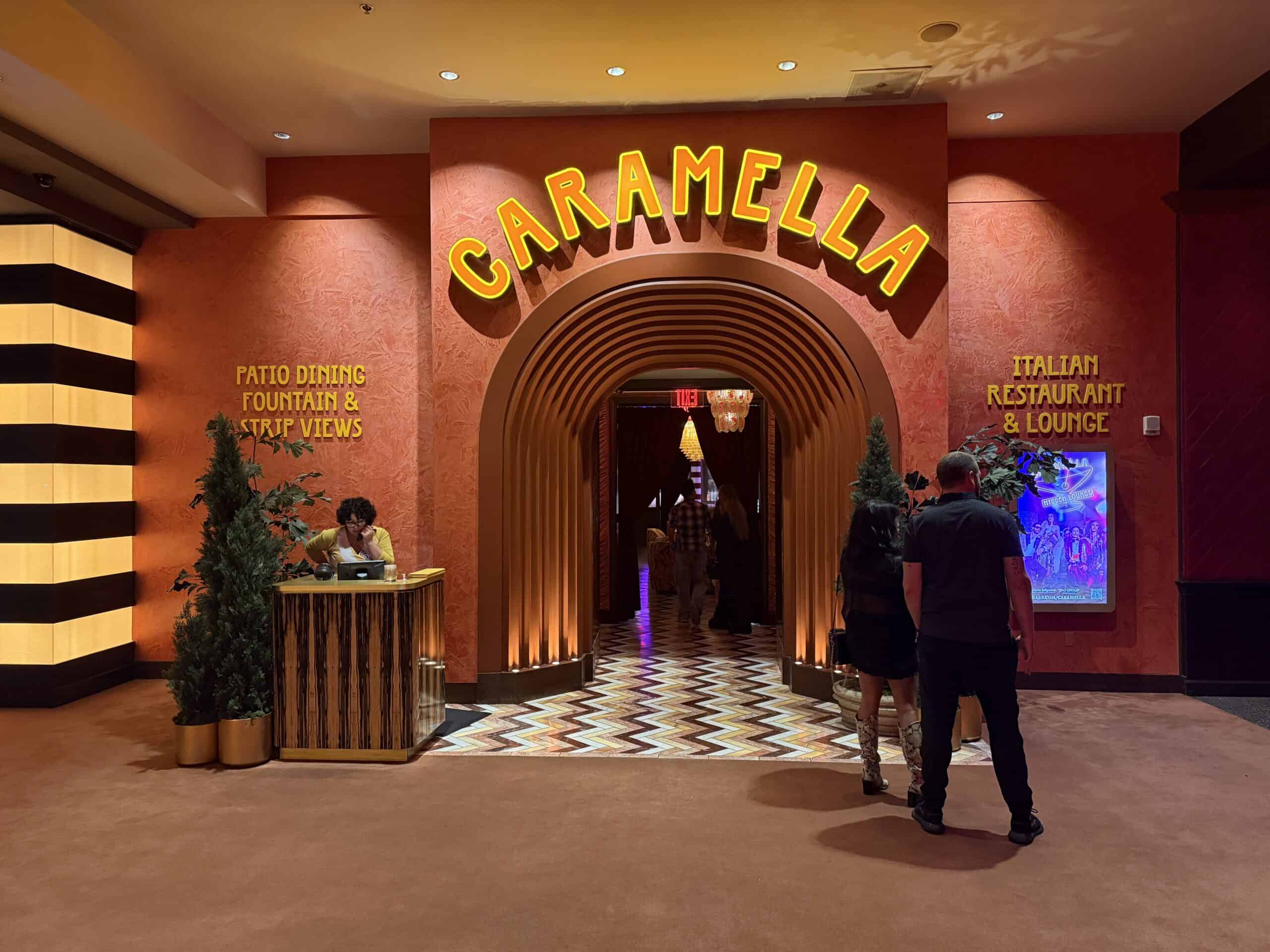 Exterior entrance to Caramella at Planet Hollywood.