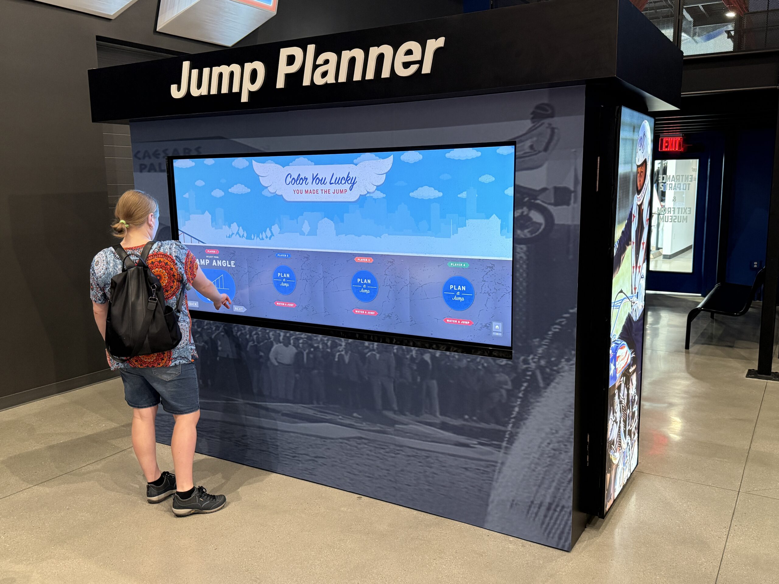 A video Jump Planner, which is a touchscreen.