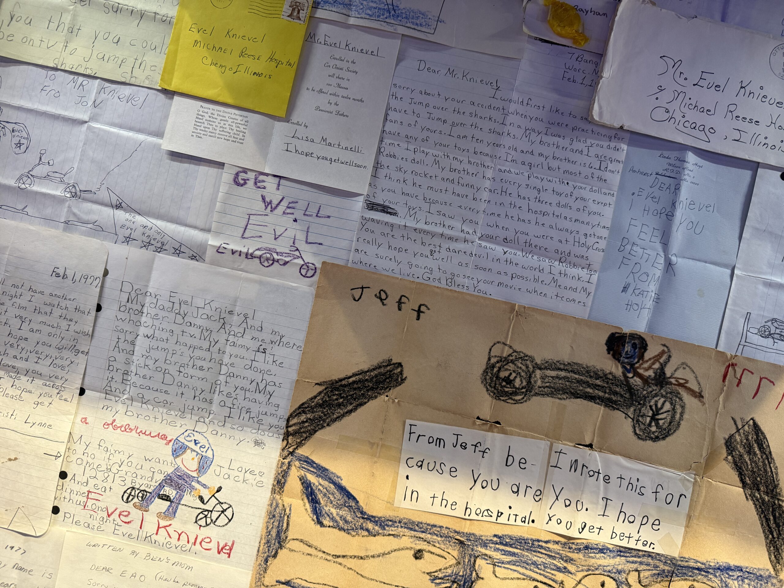 An up close look at the actual letters sent, which are readable.