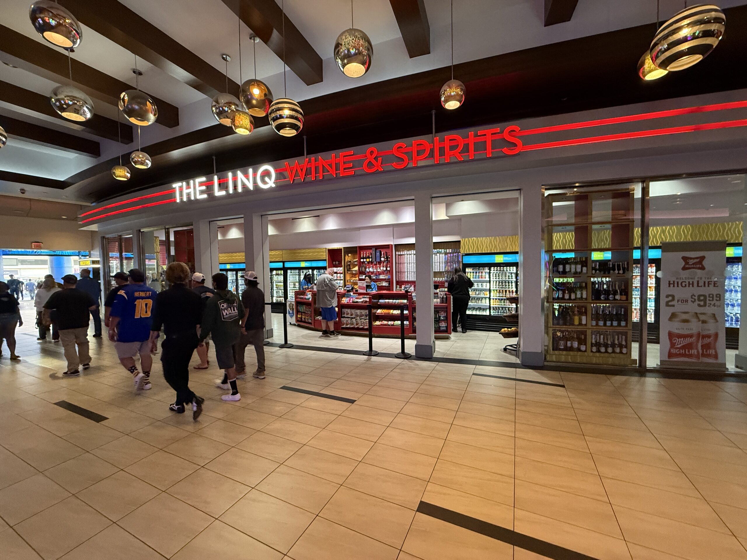 Exterior of LINQ Wine and Spirits on the Casino floor.