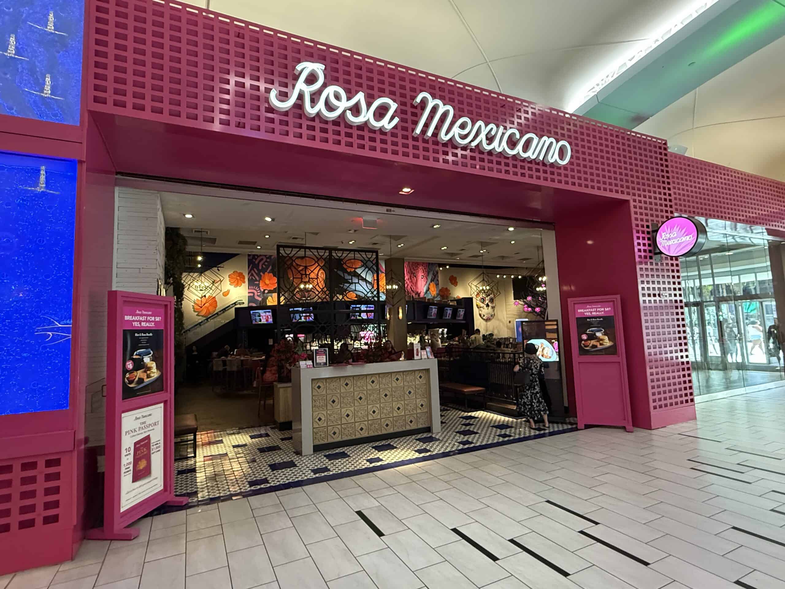 Rosa Mexicano entrance in the Miracle Mile Shops.